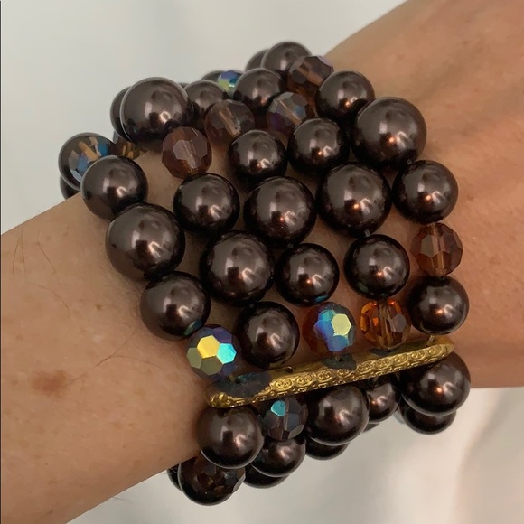 Pearl and crystal bracelet - Picture 3 of 4